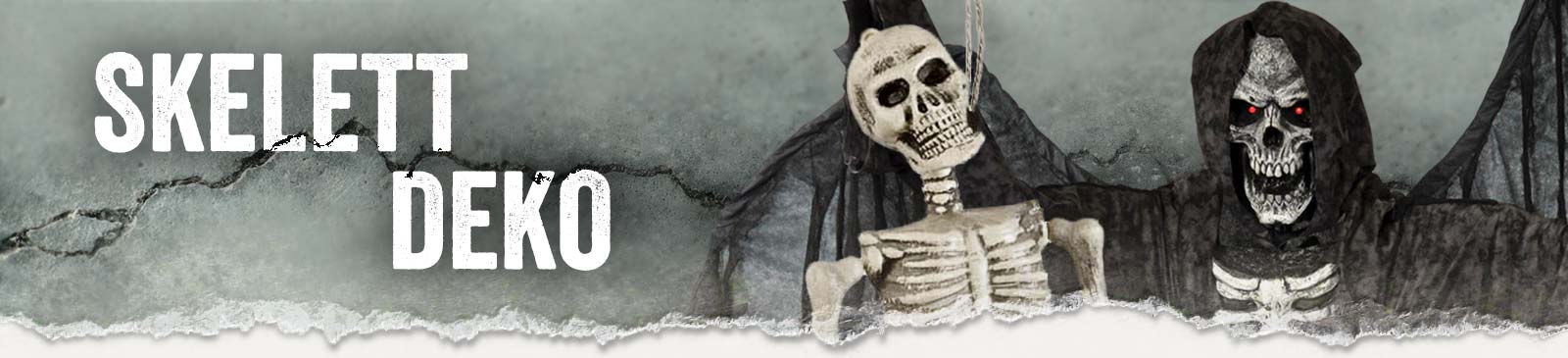NEU Halloween-Deko Skelett mit Fetzenkutte, ca. 180cm, mit leuchtenden  Augen - Halloween Figuren & Groß-Deko Halloween Produkte 