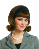 50s Wig Brunette With Hairband 