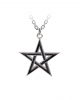 Black Star Pentagramm Anhänger mit Kette 