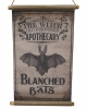 Blanched Bats Vintage Halloween Canvas Decoration 66cm 