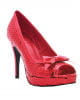 Glitter pumps with bow red UK 5 US 7