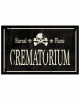 Gothic Crematorium Sign 43x11cm 