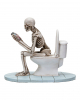 Skeleton On The Toilet Bowl 