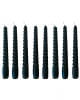Black pointed candles turned 8pcs 