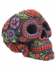 Sugar Skull mit Blüten Ornament 