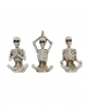 Yoga Skeleton Figures Set Of 3 8cm 