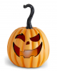 Twinkling Halloween Pumpkin With Flickering LED Flame 
