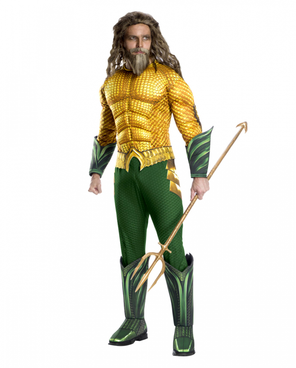 Original Aquaman Muskel Herrenkostüm Deluxe für Superhelden Mottoparties