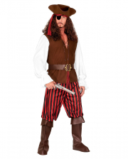 7-tlg. Piraten Kostüm mit Hut & Augenklappe 