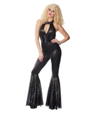 70s Disco Diva Jumpsuit Black 