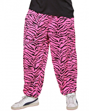 80er Jahre Pink Zebra Jogging Hose 