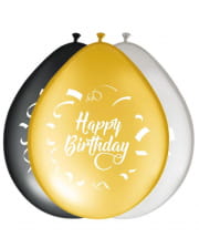 8 Pack Balloons Happy Birthday 