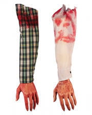 Abgetrennter blutiger Arm 