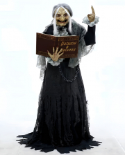 Old Witch With Magic Book Incl. Movement , Light & Sound 170cm 