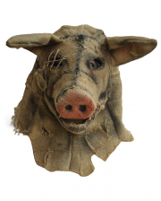 Antik Vogelscheuche Schwein Maske 