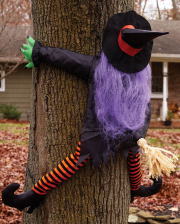 Tree Hugging Witch Decoration 