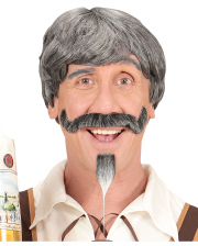 Bayer Men's Wig With Moustache & Chin Beard 