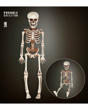Deko Skelett 90 cm Totenkopf Halloween Hängedekoration Sensemann Grim 890 