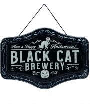 Black Cat Brewery Zinn Dekoschild 37cm 