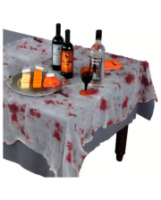 Blutiger Fetzenstoff Halloween Tischdecke 213x152cm 