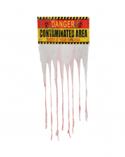 "Contaminated Area" Warnschild mit Vorhang
