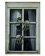 Creepy Totenschädel Halloween Fensterdeko 