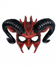 Diabolische Teufels Maske mit Hörner 