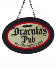Draculas Pub Kneipenschild mit LEDs 47cm 