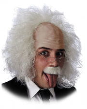 Einstein Perücke mit Brille