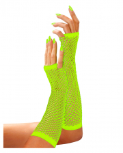 Fingerless Mesh Gloves Neon Green 