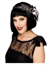 Flapper Hairband Deluxe Grey 