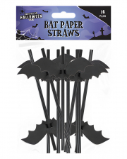 Bat Paper Straws 16 Pcs. 