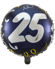 Foil Balloon 25 Black-gold 45cm 