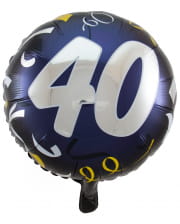 Foil Balloon 40 Black-gold 45cm 