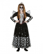 Fräulein Skeleton Kinder Kostüm Kleid
