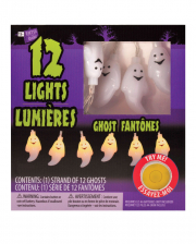 Spooky Geister Lichterkette mit 12 LEDs 