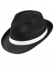 Gangster Hut mit weißem Hutband 