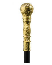 Walking stick with golden knob Deluxe 