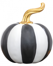 Gestreifter Halloween Kürbis Schwarz-Weiß 