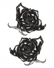 Gothic Klebetattoo Black Roses 