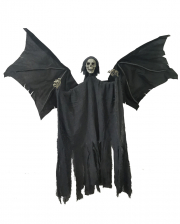 Grauer Grim Reaper mit Flügel 90cm 