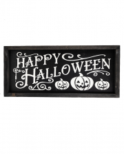 Graviertes „Happy Halloween“ Wandbild 41cm 