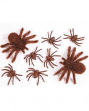 Hairy Spiders Brown 8 Pcs 