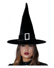 Velvet Witch Hat With Buckle 