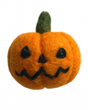 Halloween Pumpkin With Face Felt Figure 