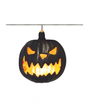 Halloween Lichterkette mit schwarzen Kürbissen 230cm 
