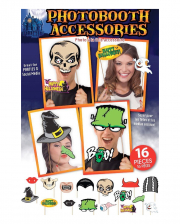 Halloween Party Photo Booth Set 16-Piece 
