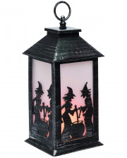 Halloween Lantern With Silhouette Witches 
