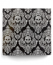 Halloween Cloth Napkin Cemetery Damask Pattern 