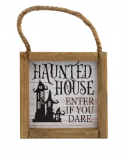 Halloween Wandbild "Haunted House Enter if you Dare" 15cm 